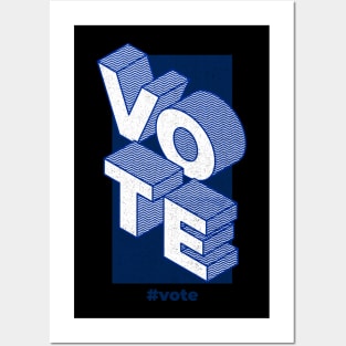 Vote Blue Democrat Posters and Art